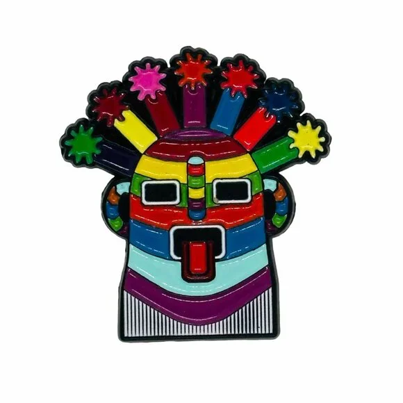 🤩Enamel Pin Mask Exotic Aya Incas Ecuador Inti Raymi Multicolor Diablo Huma New - Picture 6 of 7